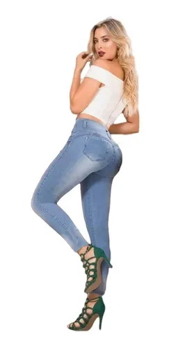 Jeans Levanta Cola Con Bolsillos Premium Marca Casi Bruja