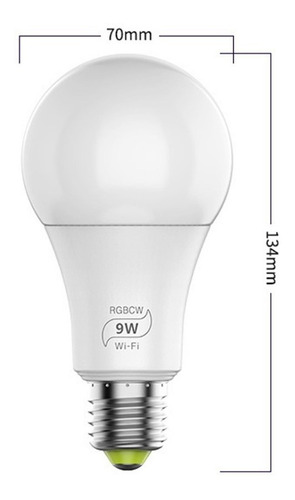 Foco Inteligente Wifi Rgbcw 9w Led E27 Alexa Magichome 1 Uni