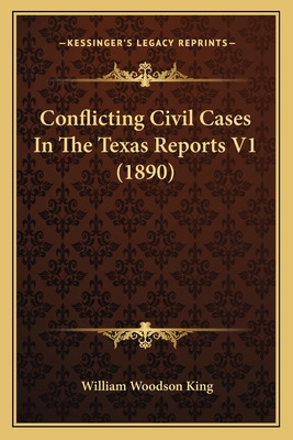 Libro Conflicting Civil Cases In The Texas Reports V1 (18...