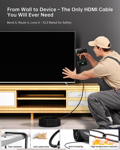 Cable Hdmi 2.1 8k 60hz Velocidad 48 Gpbs De 10 Metros