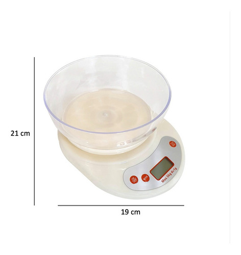 Imagem 2 de 3 de Balança Digital De Precisão Cozinha 5kg Nutrição E Dieta