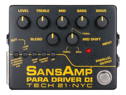 Tech21 Sansamp Para Driver Di / Pmdi-v2 Para Guitarra 
