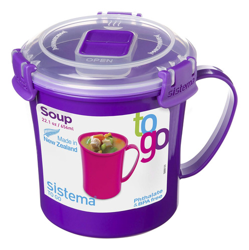 Taza De Sopa De Plástico Para Microondas Systema, 2,8 Tazas,