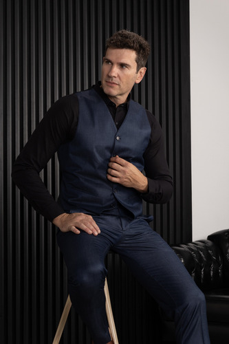 Terno Slim Fit Masculino Lapela De Cetim Clássico Italiano