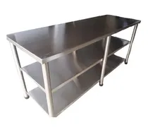 Comprar Mesa De Trabajo 3 Niveles 60x200 Cm  Acero Inoxidable 
