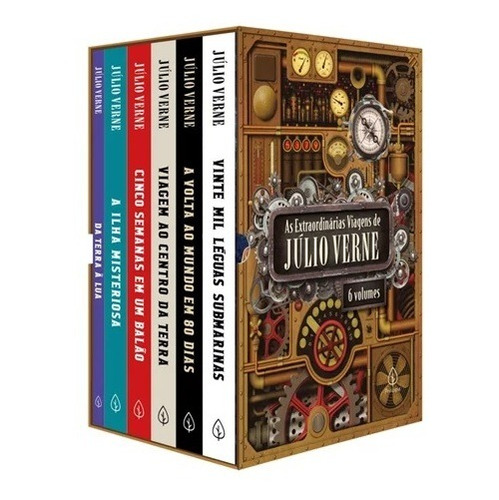 Box Com 6 Livros - As Extraordinárias Viagens De Júlio Verne 