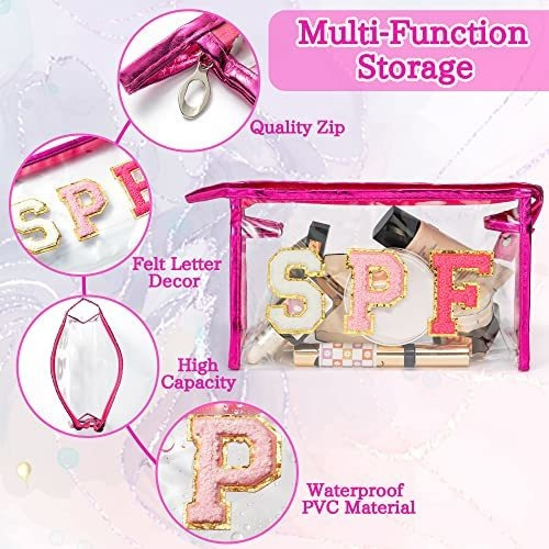 Neceser Cosmético Preppy Patch Spf Varsity Letter Aesthe