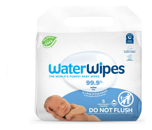 Waterwipes Toallitas Para Bebe Originales Sin Plastico, 99.9