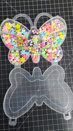 Caja Mariposa Con Cuentas Para Bisuteria