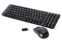 Teclado/mouse Logitech Mk220 Negro Inalambricos Compacto Usb