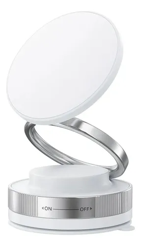 Suporte Celular Carro Ventosa Magnética 360° Dobrável Branco