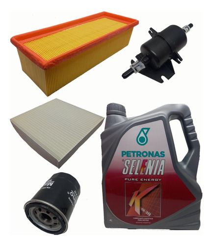 Kit De Filtros Fiat Uno Evo Fire 1.4 + 4 Lt Selenia 5w30