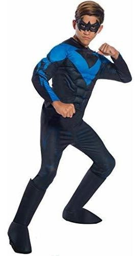 Nightwing Traje De Lujo De Rubie Dc Comics Niño, Grande.