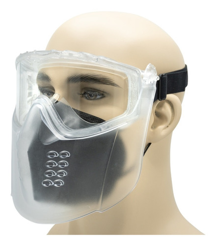 Careta Protector Facial Abatible Goggle Uso Rudo Lavable Msa