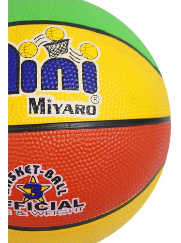 Balón Miyaro Basquetbol Mini Multicolor #3 (0154)