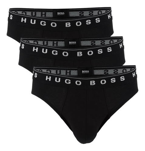 Trusa Hugo Boss 3 Pack Cotton Negro 100% Original