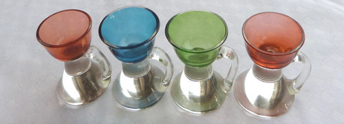 Monijor62-antigua Coleccion Cristal Murano 4 Chupitos Vasito (Usado)