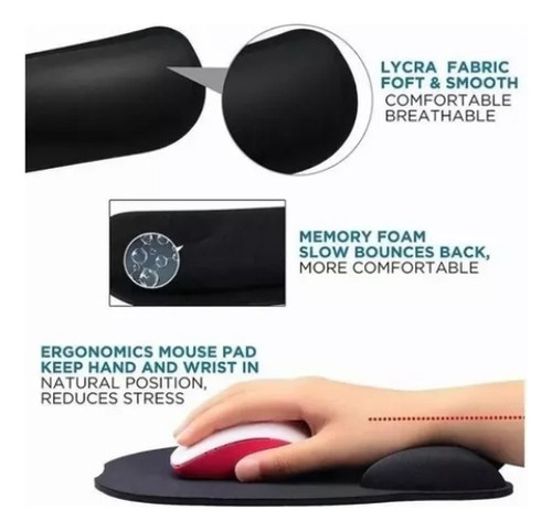 Mouse Pads Y Ergonomico Alfombrilla Teclado Reposamuñecas