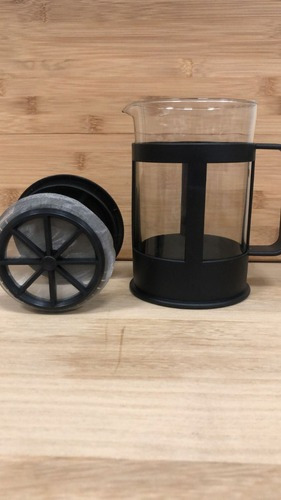 Imagen 4 de 5 de Cafetera Embolo Vidrio Metal Y Plastico Negro 800 Ml