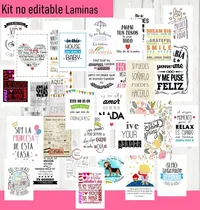 Comprar Kit Imprimible 3x1  Laminas Frases Cuadritos Cuadros