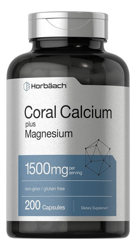 Calcio Coral Plus Magnesio 1500mg 200 Capsulas Horbaach