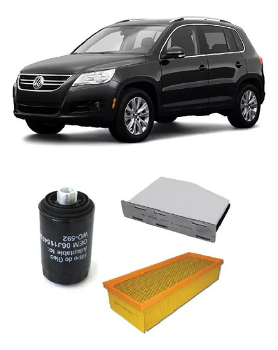 Kit Filtros Volkswagen Tiguan 2.0 2012 2013 2014 2015 2016