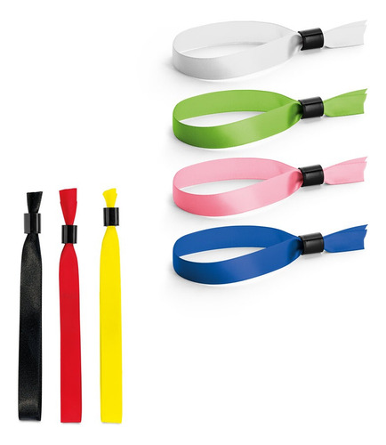 Kit 450 Pulseira Inviolável Em Cetim Com Fecho De Segurança