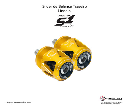  Slider Traseiro Balança S1 Procton Racing Yamaha Mt03