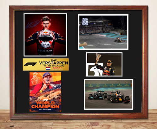 Max Verstappen Campeón Formula 1 2021 Cuadro Conmemorativo 