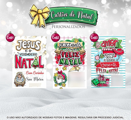 Cartão De Natal Fim De Ano Personalizado Agradecimento 50uni