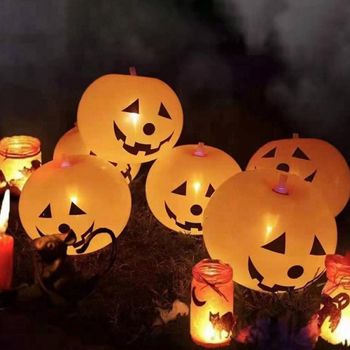 Globos De Calabaza Con Luces Led Brillantes Para Césped De