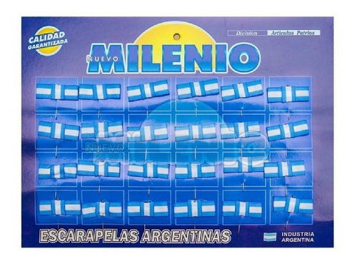 Escarapelas Argentina Moño Plano X24 Unidades