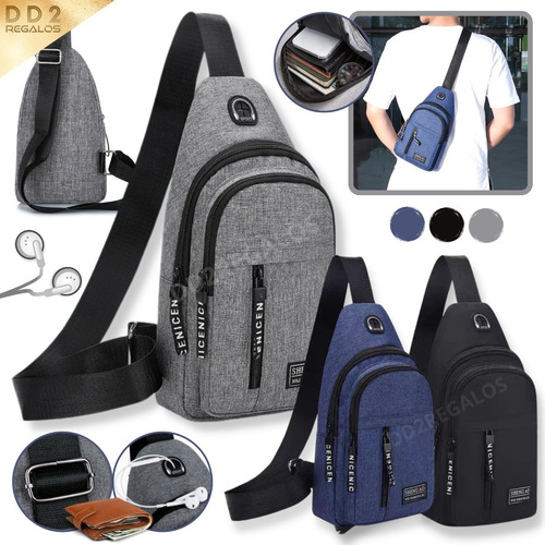 Imagen 2 de 6 de Morral Riñonera Bandolera Cruzada Viajes Deportivo Unisex N2