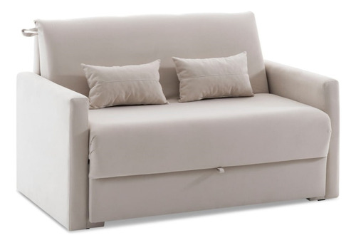 Sofa Cama 2 Plaza Sommier Sillon Firme Mueble Living Tela