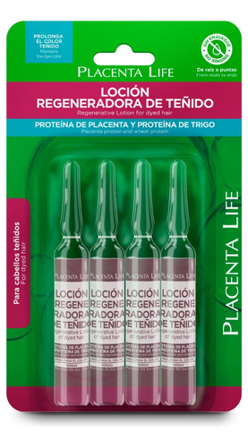 Placenta Life Loción Regeneradora De Teñido Blíster X 4 Amp