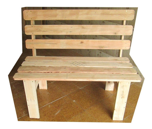 Banco P Jardim De Madeira Lixada, Pallet Com Encosto - Euca -p/ Decorar Sua Casa, Chacara, Sitio Com Personalidade