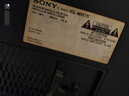 Imagen 3 de 7 de Tv Sony Bravia 46 Pulgadas Para Reparar O Repuesto