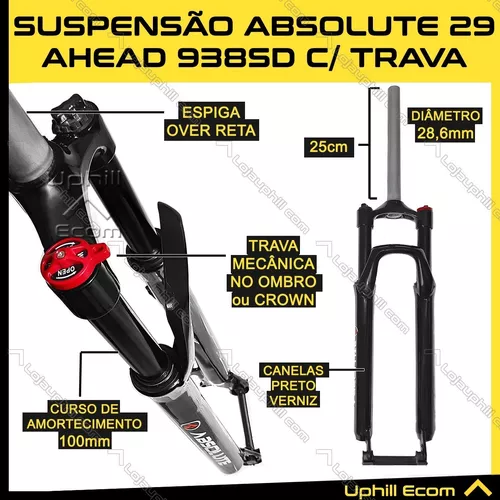 Bike Aro 29 Absolute 12v Mtb Suspensão Ar Óleo +brinde