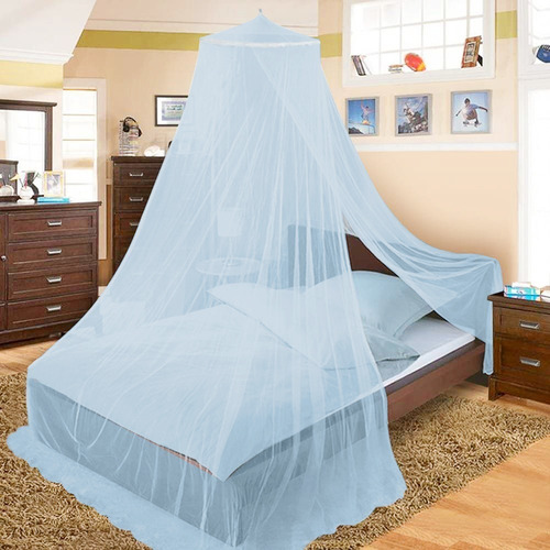 Toldo De Tela Con Mosquitera Para Cuna O Cama King (azul)