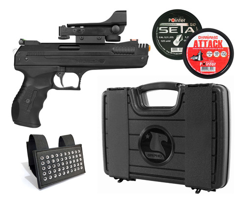 Pistola Ar .22 Rossi 5.5mm Beeman C/ Mira + Combo Disparos