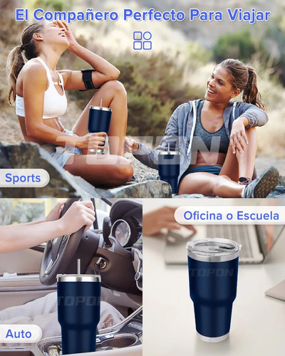 6.01vaso Térmico Portátil De Acero Inoxidable 30oz Con