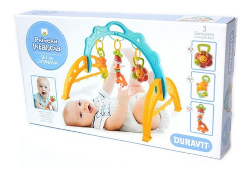 Imagen 2 de 4 de Gimnasio Para Bebe Didactico Con 3 Sonajeros Duravit