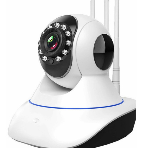 Câmera 3 Antenas Ip Onvif Wifi Wireless Robô Visão Noturna