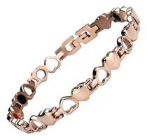 Comprar Pulsera Dama Biomagnetica De Acero Inoxidable 316l Rosa 