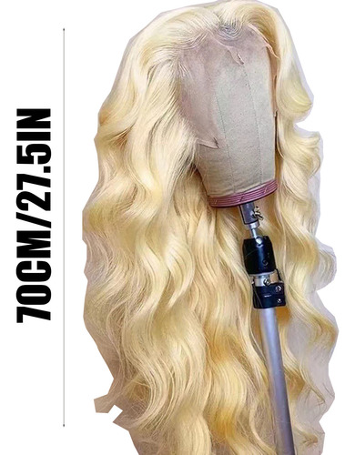 Peluca V Glueless #613 De Color Rubio Body Wave Para Amiga P
