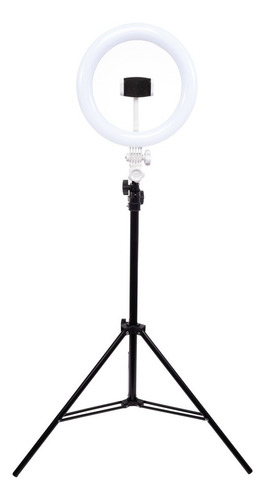 Imagem 4 de 10 de Ring Light Iluminador 10 Polegadas + Tripé Até 210cm Tedge