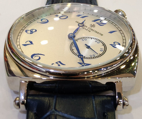 Reloj Vacherone Constantine Mod. Historiquese Americane Azul Correa Azul Bisel Plata Caratula Blanca (Usado)