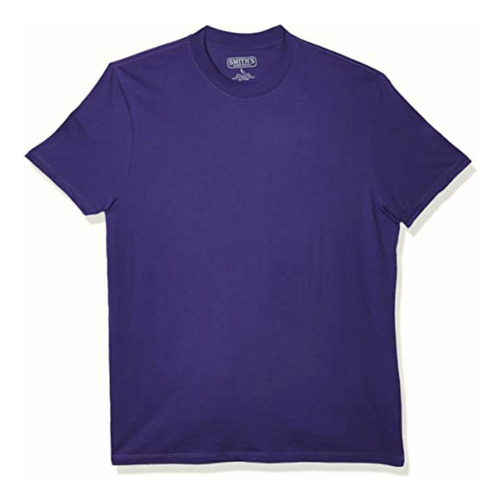 Smith's Workwear Camiseta De Manga Corta Y Cuello Redondo De Color Morado