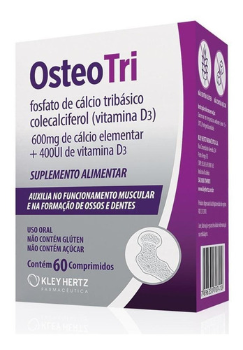 Osteotri Fosfato Cálcio Tribásico + Vitamina D3 Com 60comp