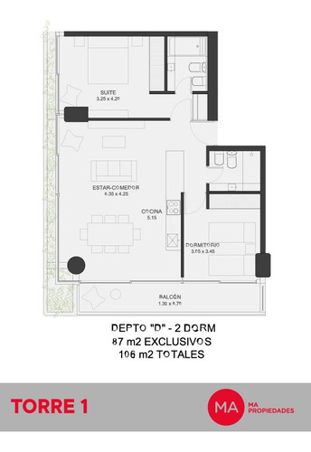 Departamento 2 Dormitorios, Amenities - Av. Rivadavia 2500, Costavía - Pichincha Rosario | Venta